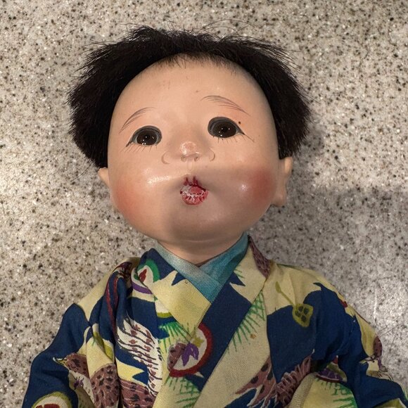 VINTAGE Beautiful Asian Composition Baby, All Original - Picture 2 of 10